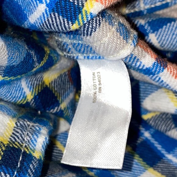 The Gap Plaid Flannel Vintage Blue Size Small Mens Dress Shirt Cotton Casual - Picture 8 of 8